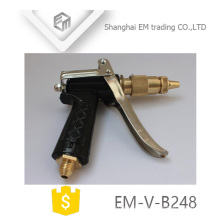 EM-V-B248 Adjustable Brass Garden Hose Nozzle High Pressure Metal Water Spray Gun For Wash Car And Garden